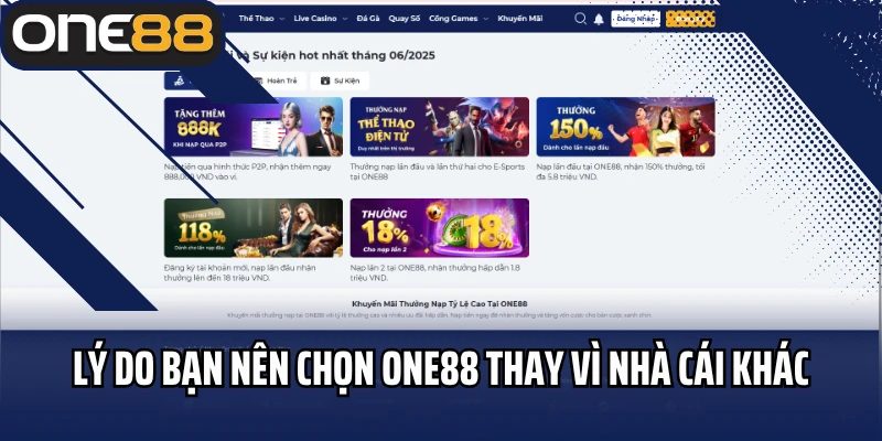 Lý do bạn nên chọn ONE88 thay vì nhà cái khác